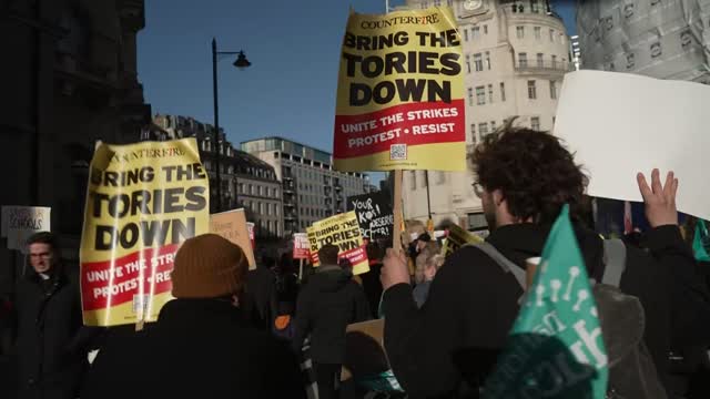 UK hit by biggest strike in more than a decade, half a million workers walk out on jobs to protest