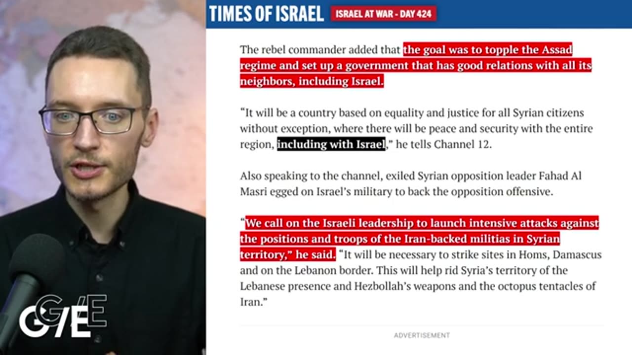 Extremist 'rebels' in Syria say they 'love Israel'. USA tries to weaken Middle East Resistance Axis