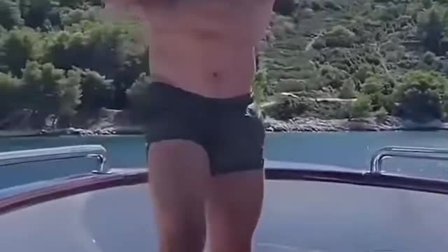 Andrew Tate Practice's Nunchucks on a Yacht