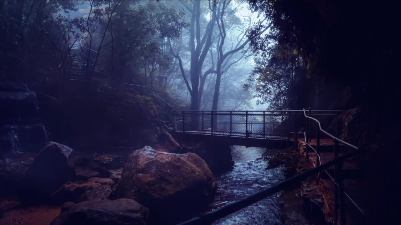 Relaxing Sound of Rain and Wind in Forest 1 Hour / Rain Drops Falling From Trees with Wind