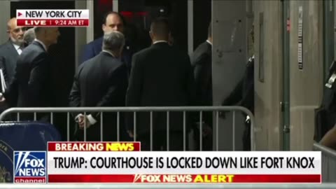 President Trump outside of the courthouse today.