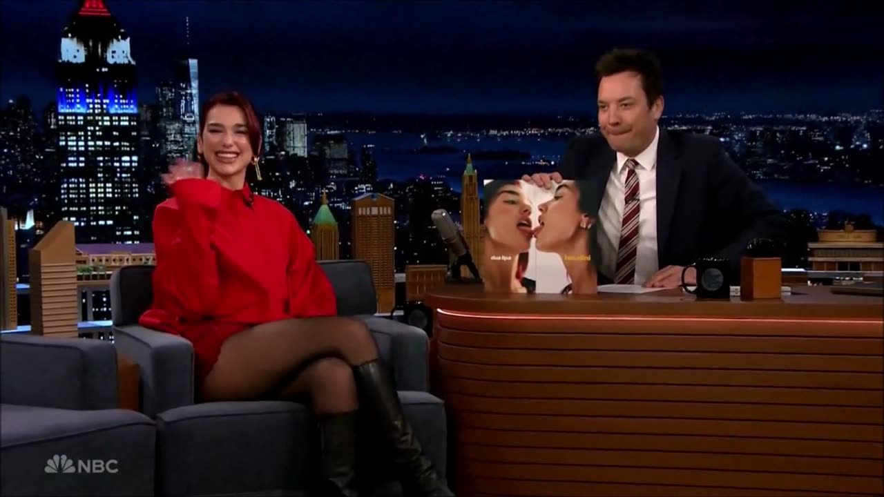 Dua Lipa SEXY Legs and Boots in Pantyhose