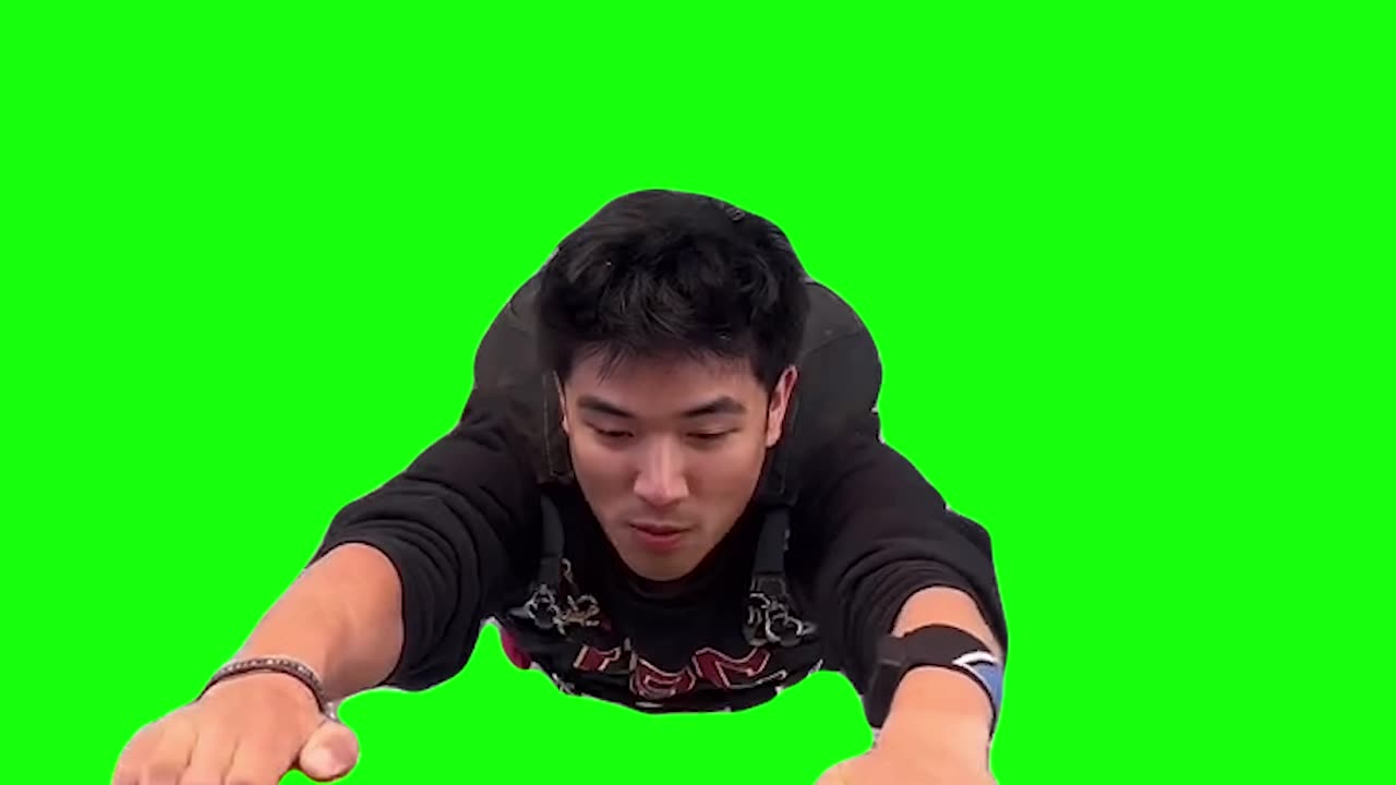 Man Falling | Green Screen