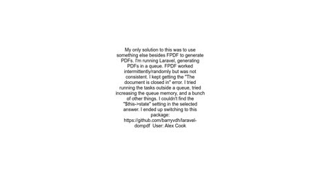 FPDF error The document is closed in
