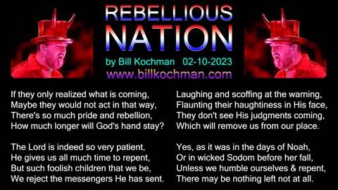 Rebellious Nation -- a song by Bill Kochman.