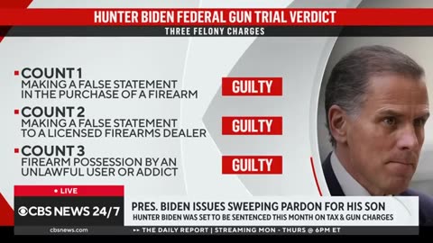 Details on President Biden's pardon for son Hunter