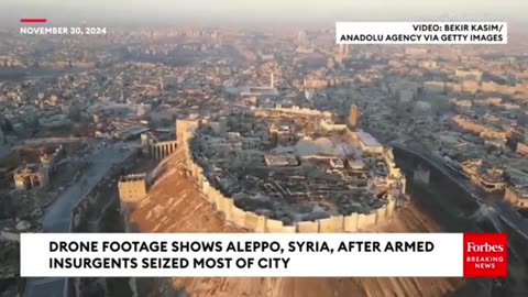 Drone footage shows insurgents seize most of the city 🏙️ aleppo, Syria