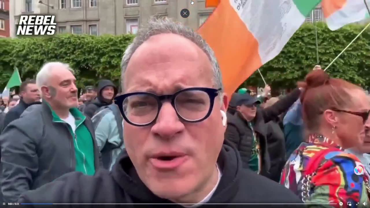 Rebel News on Ireland's Anti-uncontrolled Dublin immigration protest 5-05-24