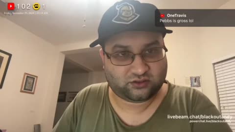 Blackout Andy Oppin on Pebbs, Calls Police