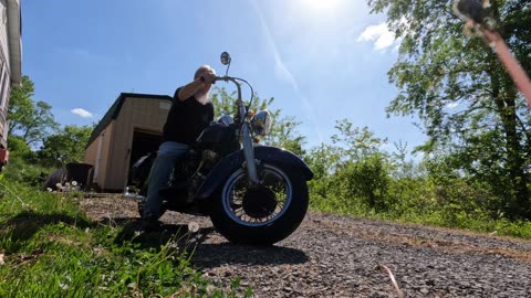 First ride of 2024 on the old Panhead