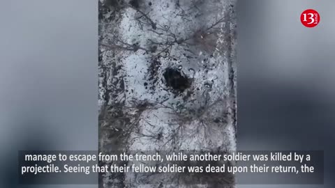 "Drone’s hunt for insects in the snow" - Russian abandons injured fellow soldier in trench and flees