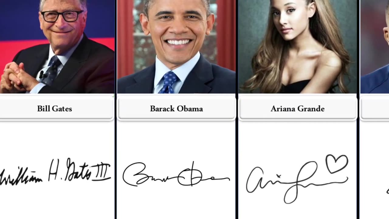 Amazing Signatures of World Famous People