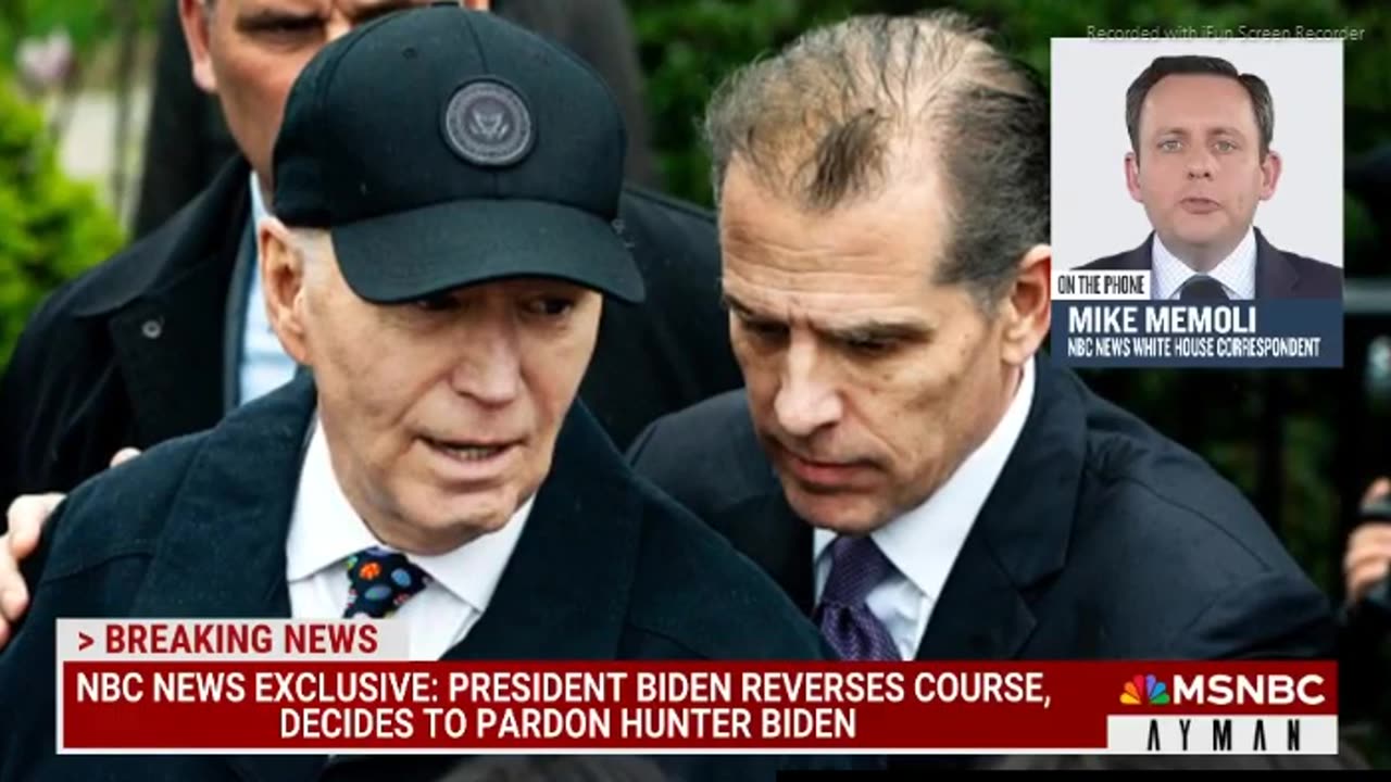 President Biden pardons his son Hunter Biden - 5 mins. 12-1-2024.