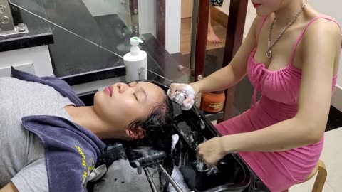 Great relaxation and peace for the mind and body of a friendly girl