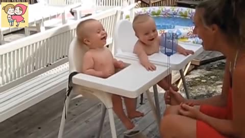 Twin Babies Laughing Hysterically - Funny Baby Videos