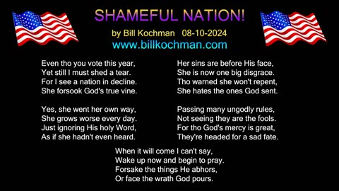 Shameful Nation! -- a song by Bill Kochman.