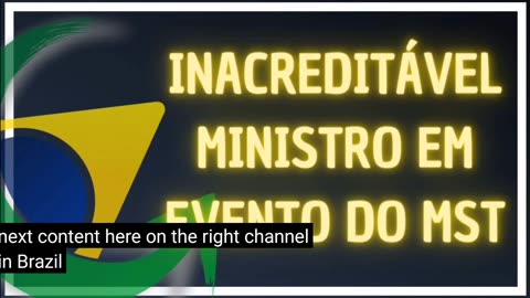 UNBELIEVABLE - MINISTER of the Supreme Court in Brazil STF AT MST EVENT