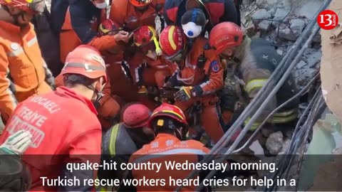 Chinese rescue team lifts survivor trapped for over 100 hours out of debris in quake-hit Antakya