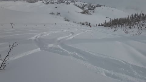 Jan 29th bottom half of the last run out of cherry ridge