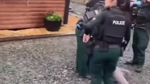 British police raid a man's house without showing any warrant. UK like North