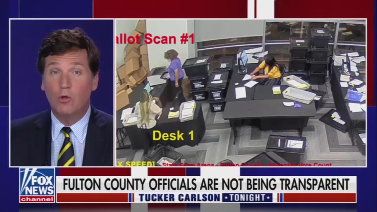 Tucker Carlson produces clear evidence of voter fraud in Fulton County, Georgia.