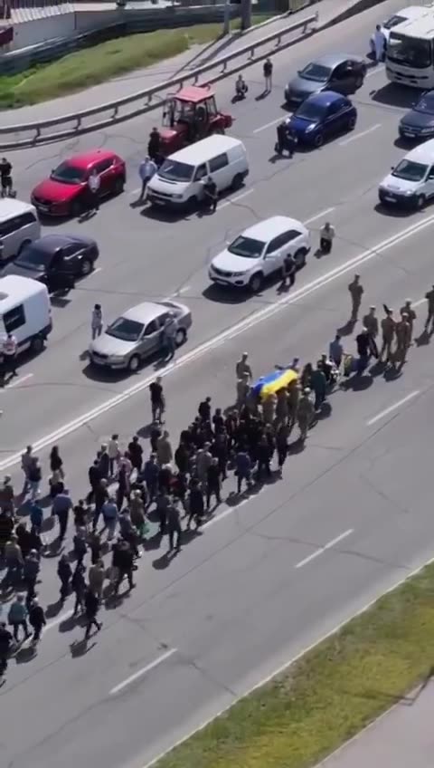 The funeral of the fallen defender in Kyiv today