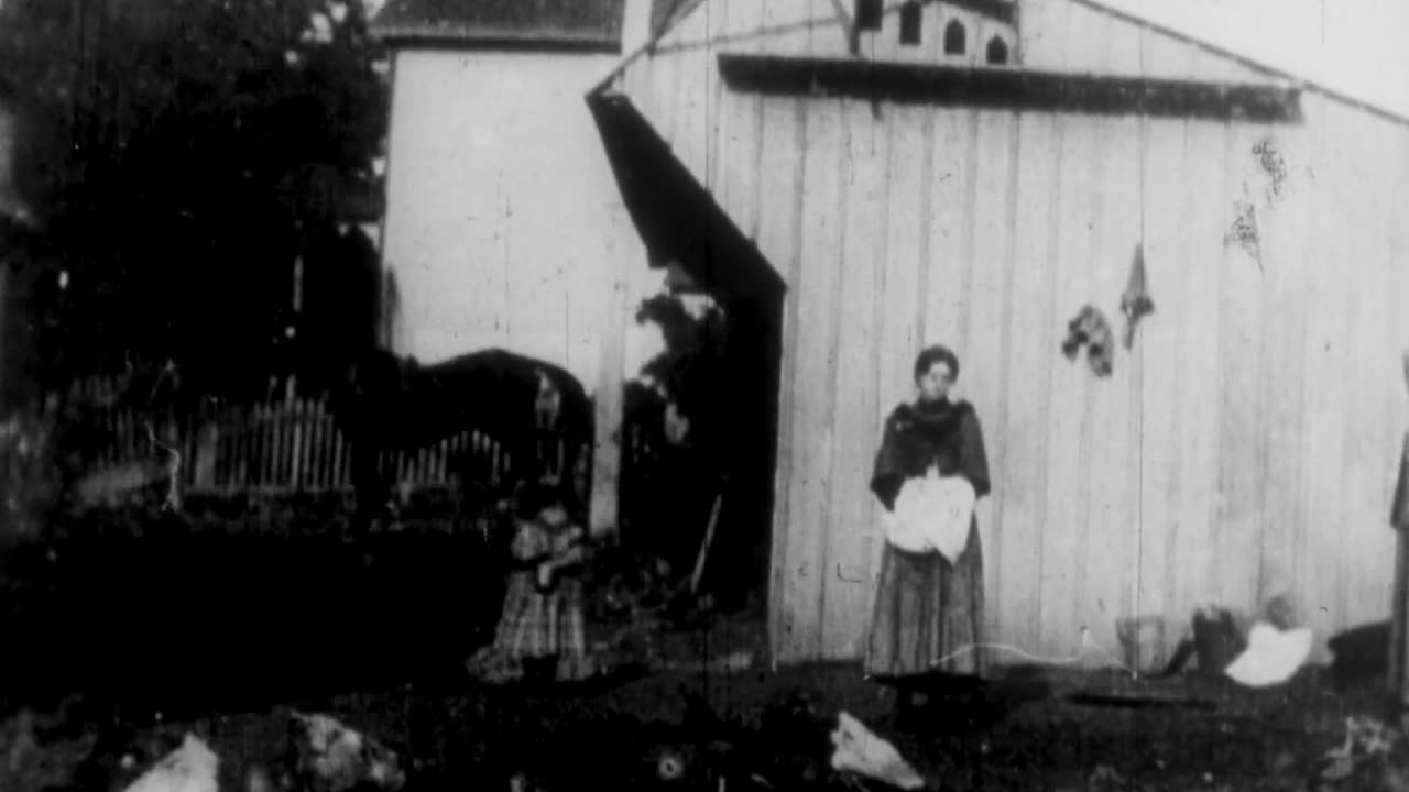 Feeding The Doves (1896 Original Black & White Film)