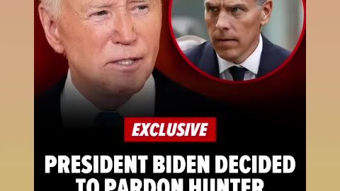 Frauldent President joe biden pardon his son hunter biden why are we not surprised 12/3/24