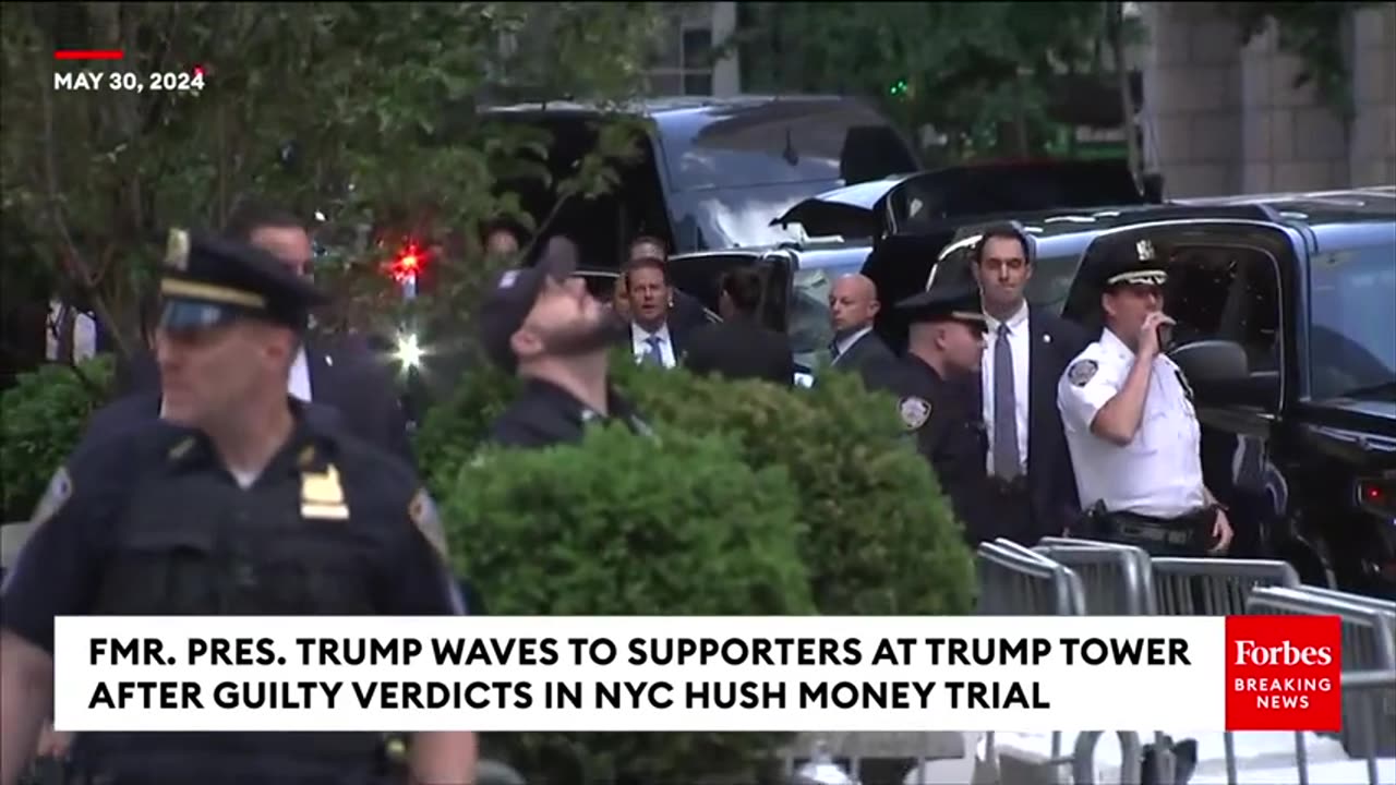 Trump returns to Trump Tower after guilty verdict!