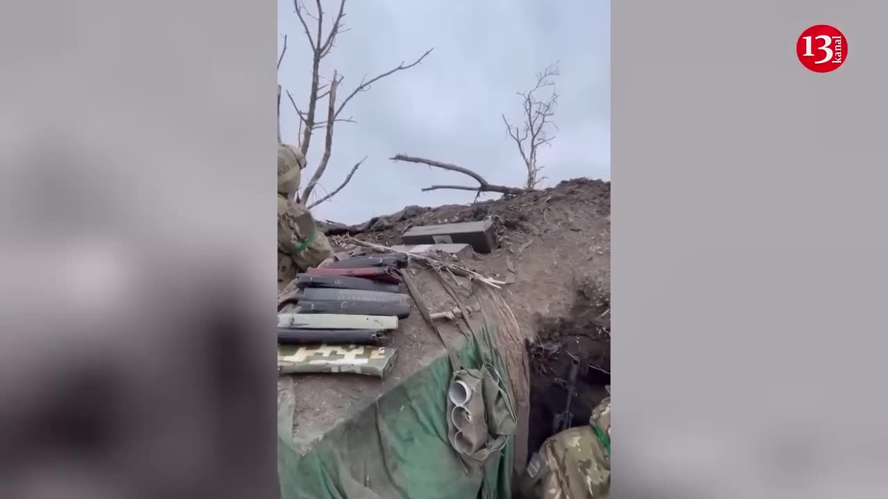 Fighters laying ambush for advancing Russian vehicles in a trench- "We destroy those who approach"