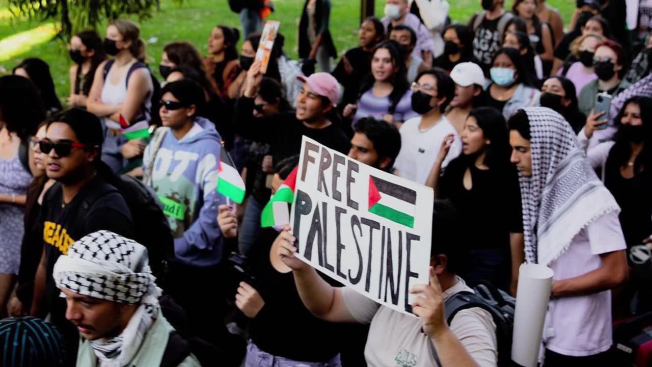 UCLA under attack, Palestine protestor supporting HAMAS terrorist