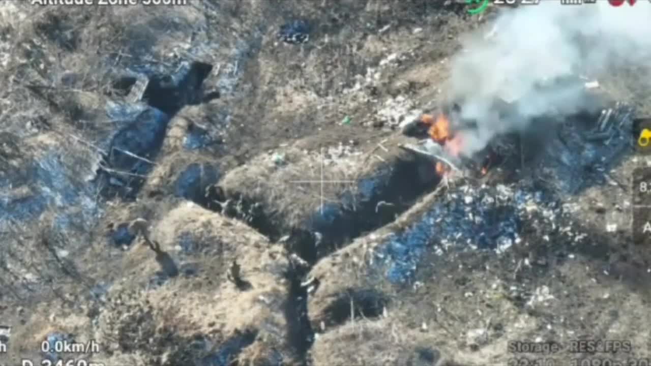 Russians Evacuate Trenches After Coming Under Fire from Shells