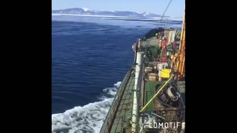 Ship in Antarctica