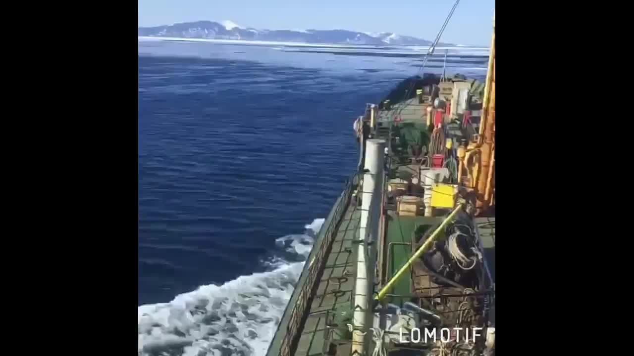Ship in Antarctica