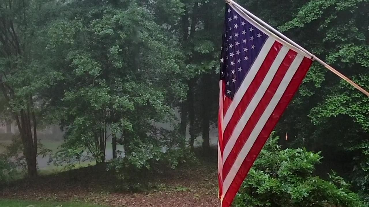 Watching the rain from the porch