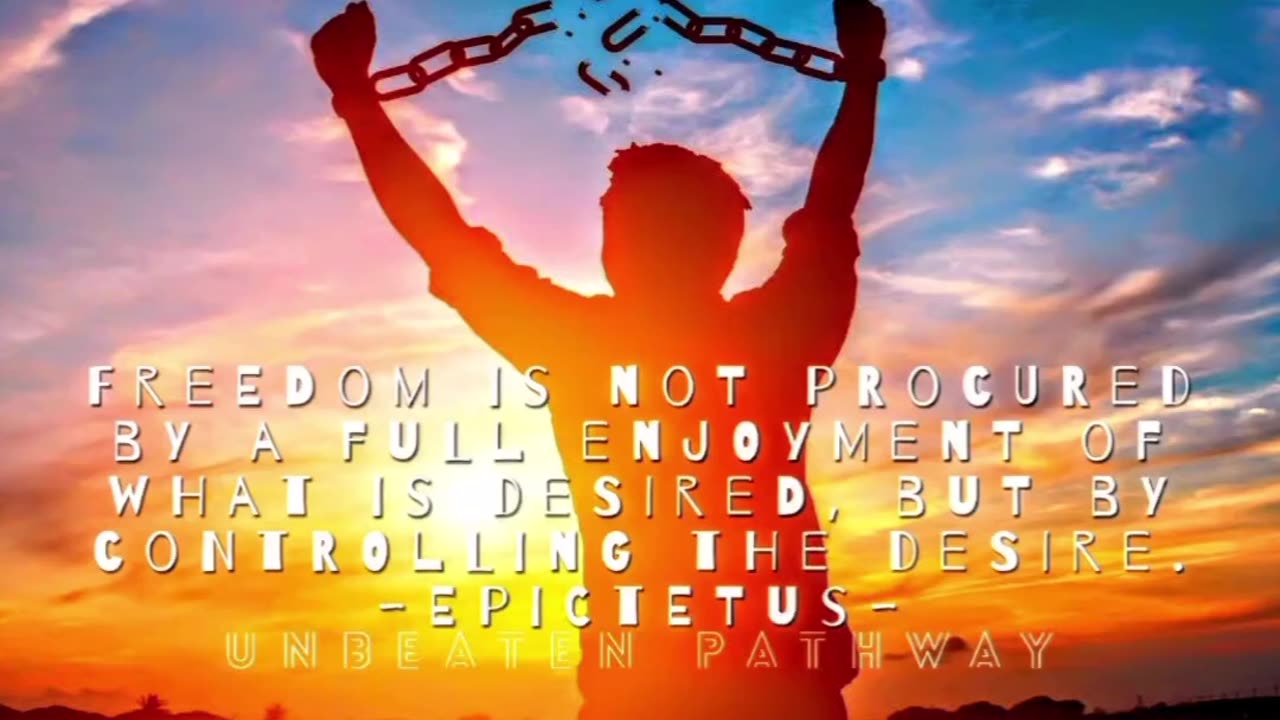 Freedom is not procured by a full enjoyment of what is desired, but by controlling the desire.