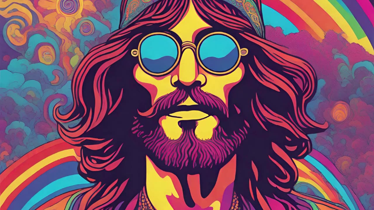 The prompt is: Hippie (4 pics)