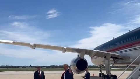 Trump arrives in Wisconsin