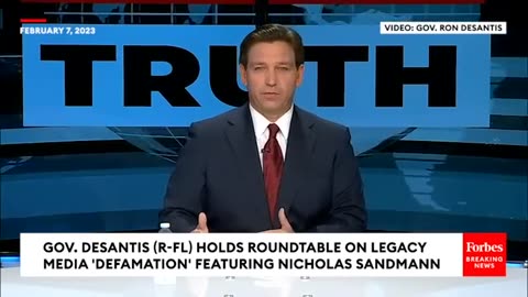 DeSantis discusses how the media lies and defames. This IS so important