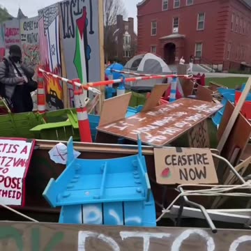 Tufts University Gaza Encampment Preps For Police Raid