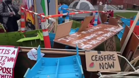 Tufts University Gaza Encampment Preps For Police Raid