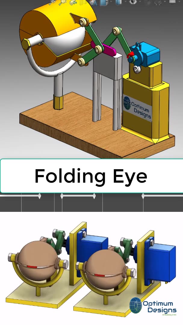 Eye Solidworks Rig SolidWorks Tutorial simulation #folding eye #mechanism in # ...