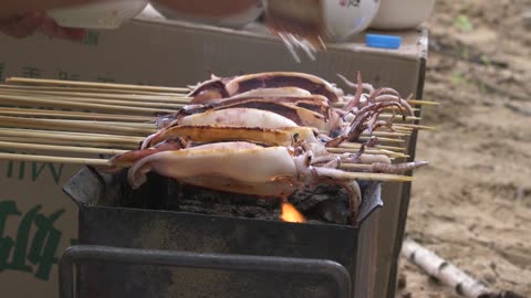 The Best Berbeque Squid At Street | Street Food