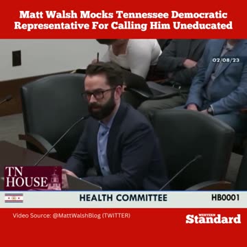 Matt Walsh mocks Tennessee Democratic representative for calling him uneducated