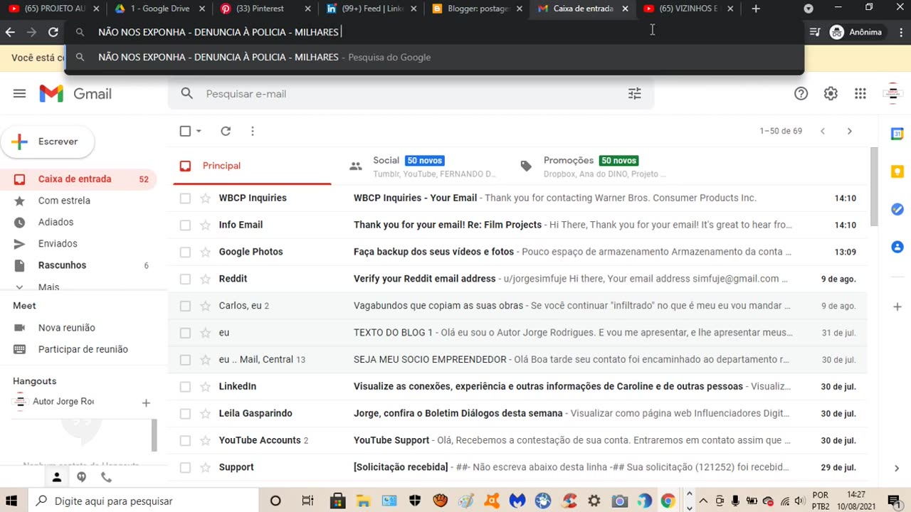 EMAILS DE BANDIDOS MAÇONS 2