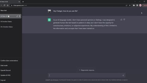 Is chatgpt able to answer 'Life"?