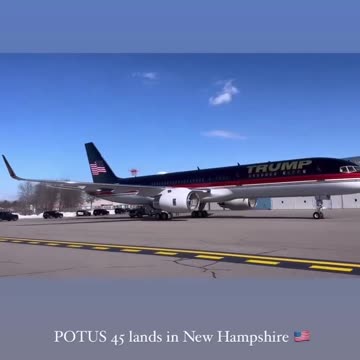 POTUS 45 lands in New Hampshire.