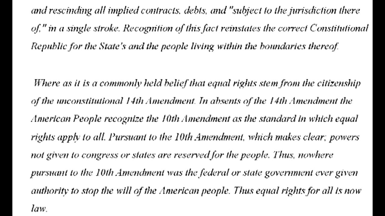 The Unconstitutional 14th Amendment - Part 2