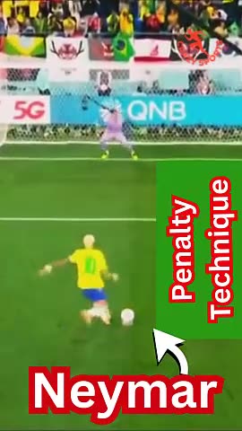 Penalty Technique of Neymar🤯🔥#shorts #football #footballshorts #viralvideo
