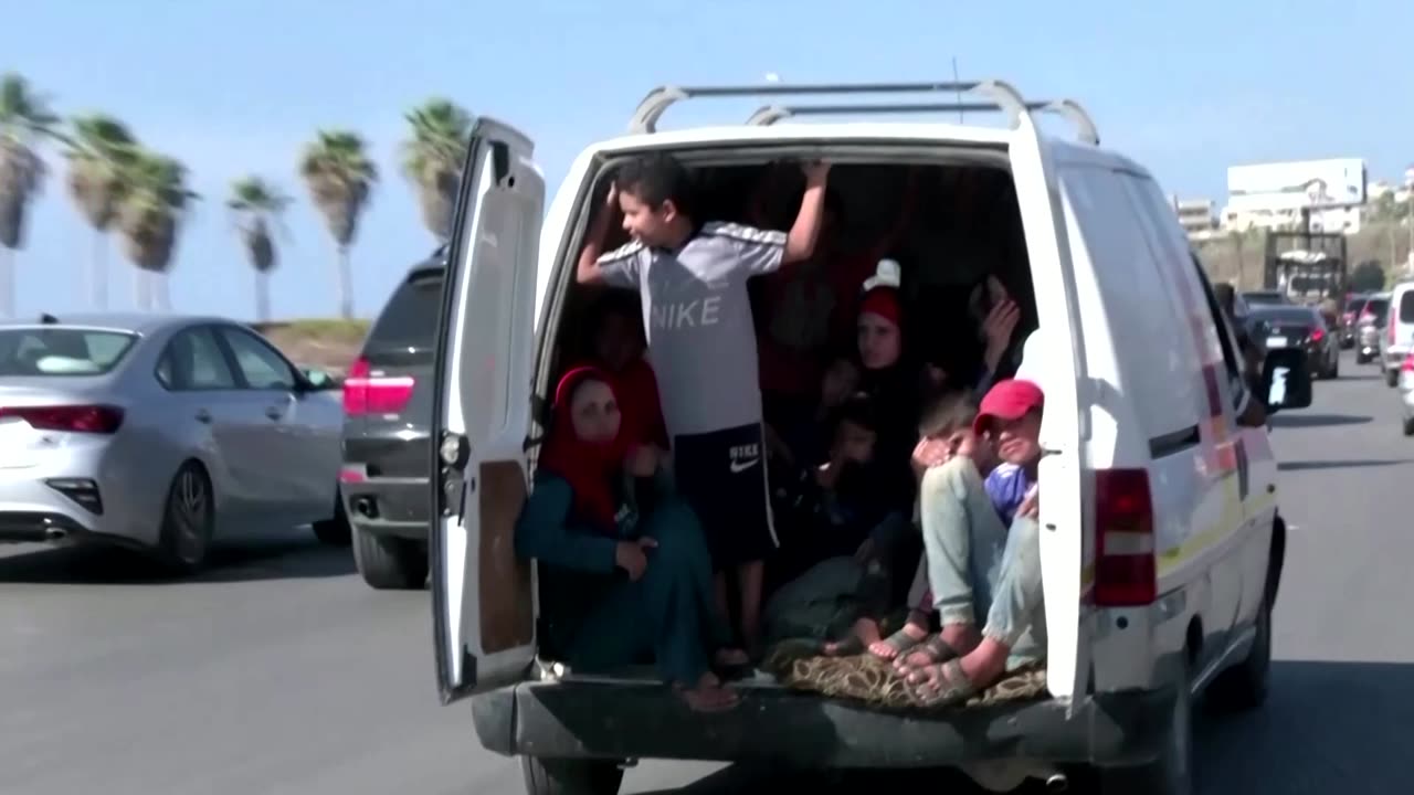 Lebanon says Israeli strikes kill hundreds as people flee north